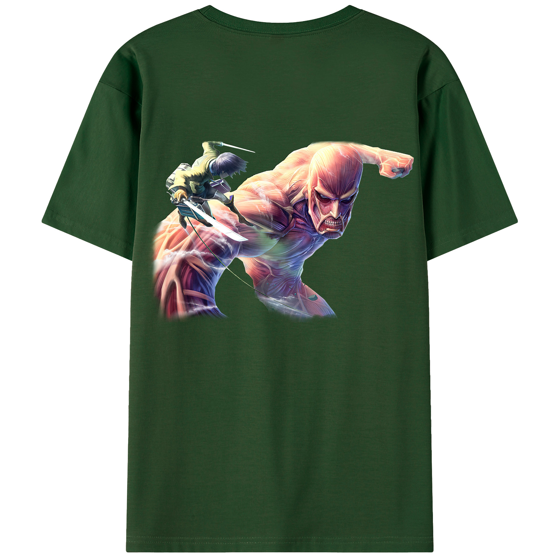 （画像用） 進撃の巨人 Attack on Titan 綿100％半袖Tシャツ（背面プリント）